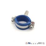 Sanitary Stainless Steel Pipe holder with Blue Sleeve