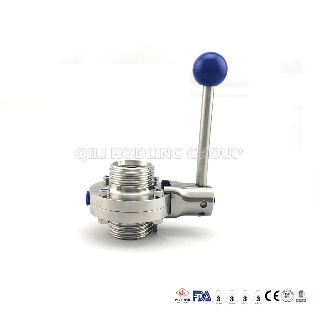 Dn80 316L Sanitary Stainless Steel Butterfly Valve Manual/Pneumatic Operated