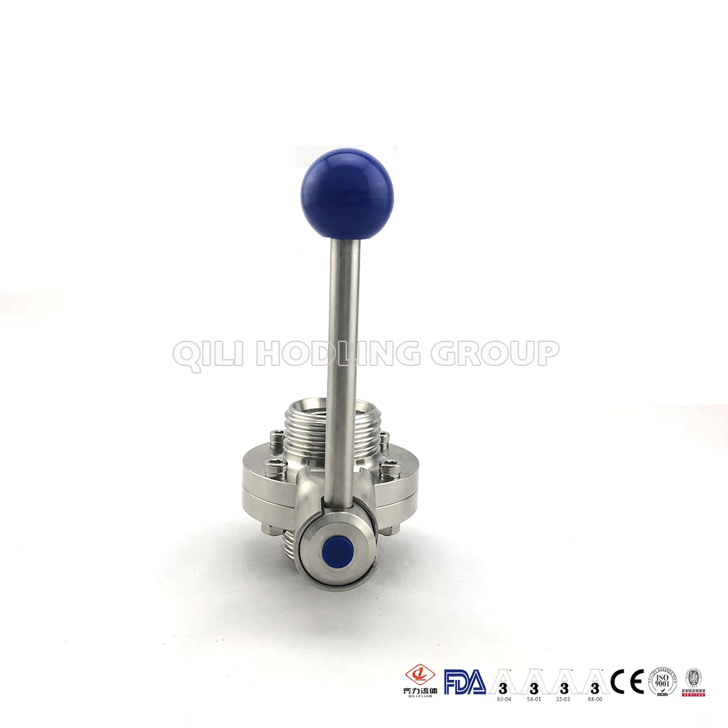 Dn80 316L Sanitary Stainless Steel Butterfly Valve Manual/Pneumatic Operated
