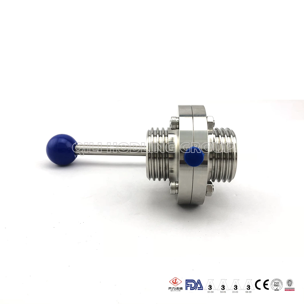 Dn80 316L Sanitary Stainless Steel Butterfly Valve Manual/Pneumatic Operated