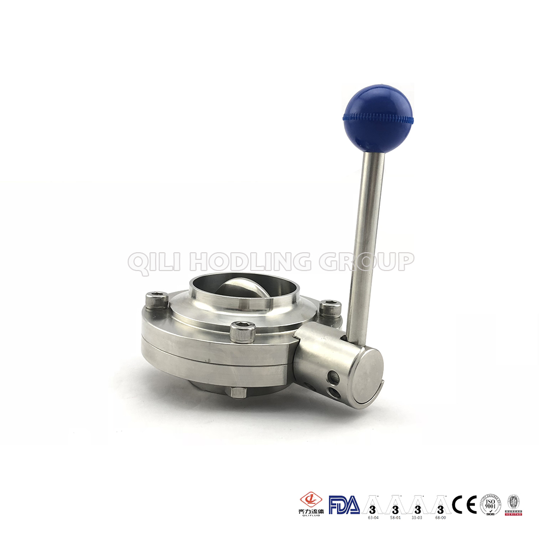 High Quality Stainless Steel Sanitary Butterfly Valve 6" Inch Butterfly Valve Butterfly Valve Gearbox with Quality