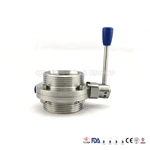 Dn80 316L Sanitary Stainless Steel Butterfly Valve Manual/Pneumatic Operated
