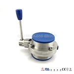 Sanitary 6 Inch Stainless Steel Butterfly Valve, Big Size 3A Butterfly Valve