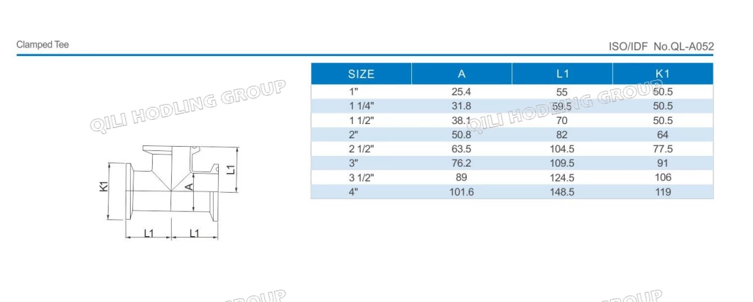 Stainless Steel Clamped Equal Tee