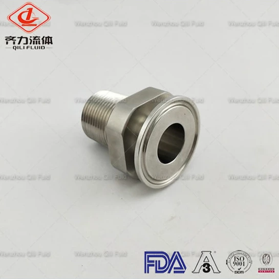 Sanitary SS Tube To Pipe Adapter Ferrule Fitting