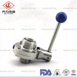 Sanitary Stainless Steel Butterfly Valve with Kf End