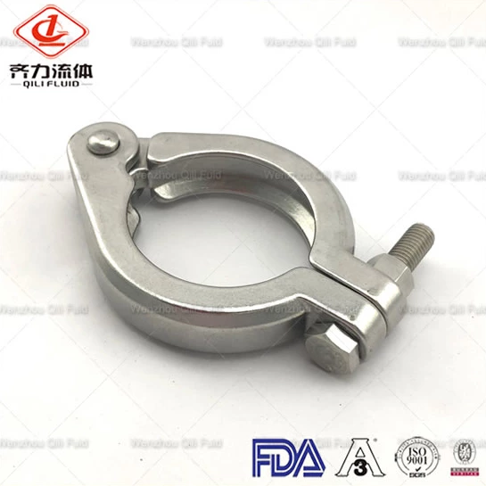 Sanitary Stainless Steel Heavy Pressure Bolt Clamp