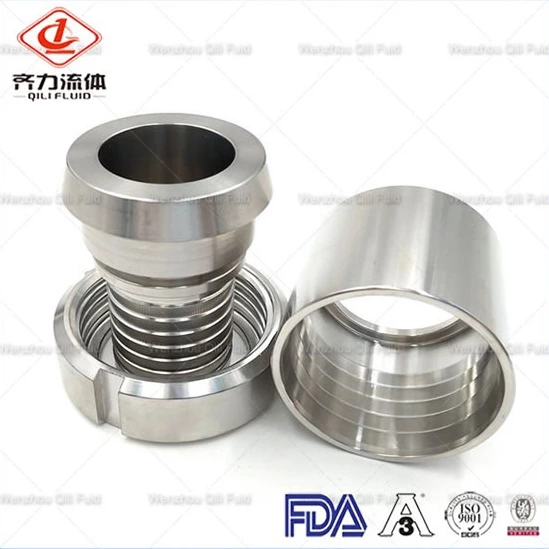 Sanitary Stainless Steel Hose Rubber Fitting Crimp Ferrule
