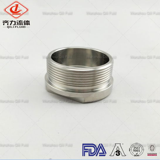 Sanitary Stainless Steel Threaded Tube To Pipe Adapter Ferrule