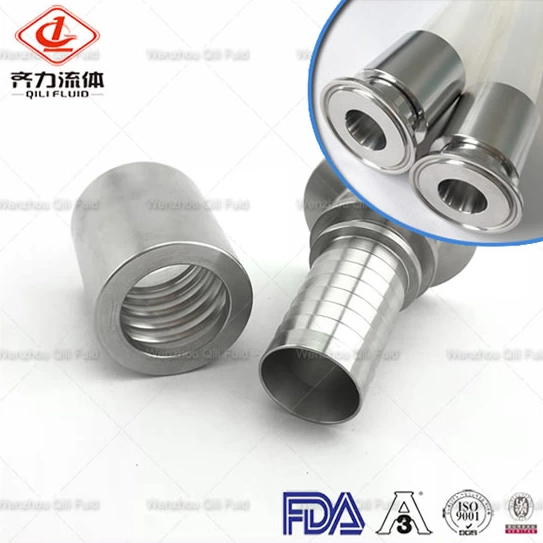 Sanitary Stainless Steel Tri Clamp Hydraulic Sanitary Hose Connector Fitting