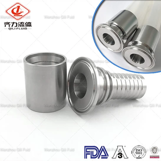 Sanitary Stainless Steel Tri Clamp Hydraulic Sanitary Hose Connector Fitting