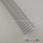 FDA Grade Clear Wire Reinforced Silicone Hose for Food Grade Delivery