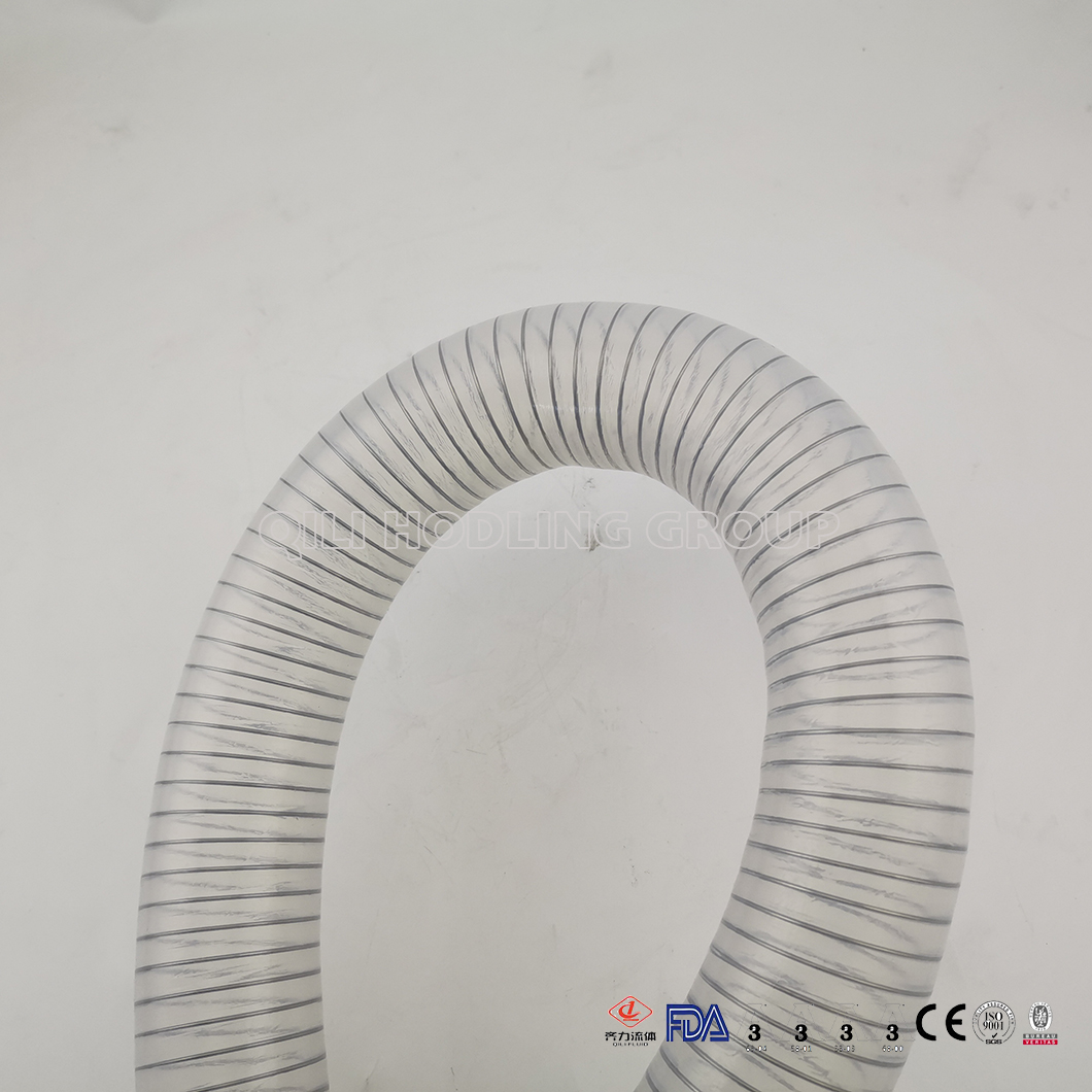 FDA Grade Clear Wire Reinforced Silicone Hose for Food Grade Delivery