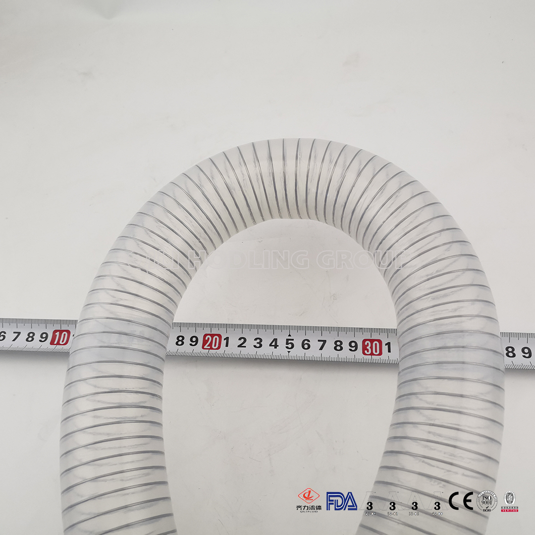 FDA Grade Clear Wire Reinforced Silicone Hose for Food Grade Delivery