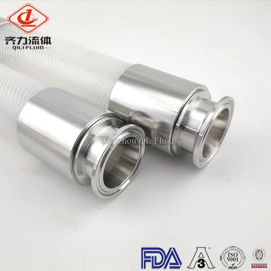 Stainless Steel Sanitary Hose Tri Clamp Fittings And Crimp Collars Fittings