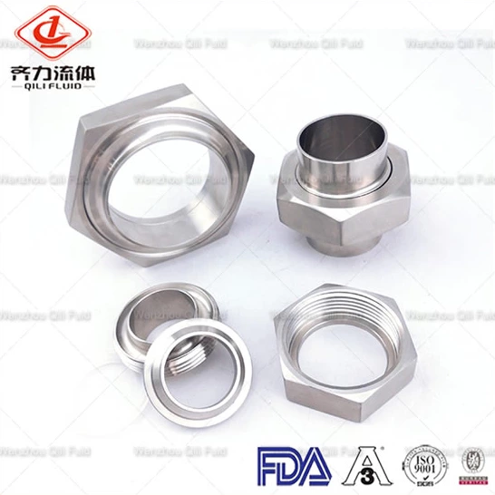 Stainless Steel Sanitary Idf Hexagon Nut Union