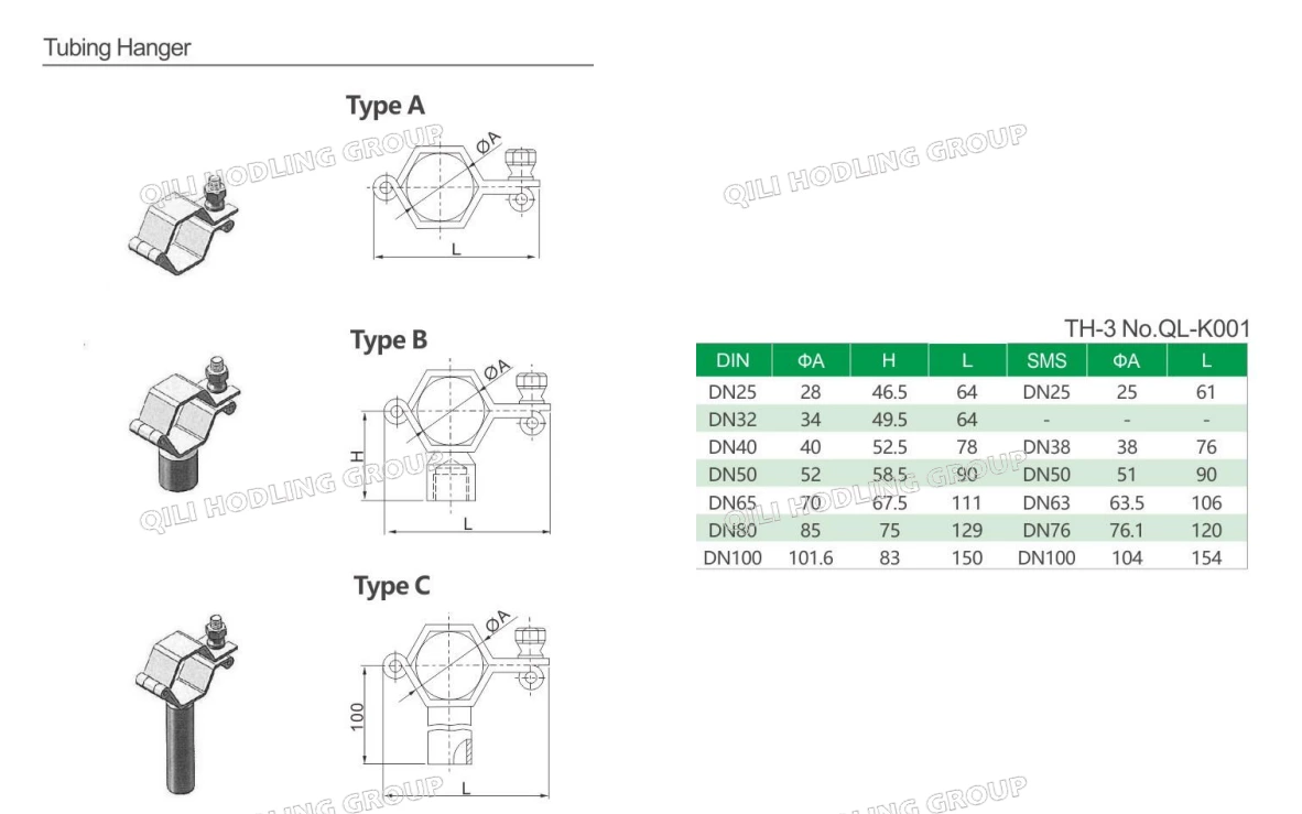 Stainless Steel Sanitary Pipe Tri Clamp Support And Pipe Holder