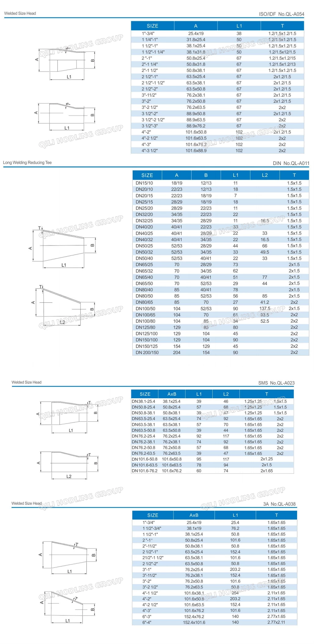 304 / 316 Sanitary 304L / 316L Concentric / Eccentric Mirror Polished / Polishing Welded Pipe Fitting Stainless Steel Reducer