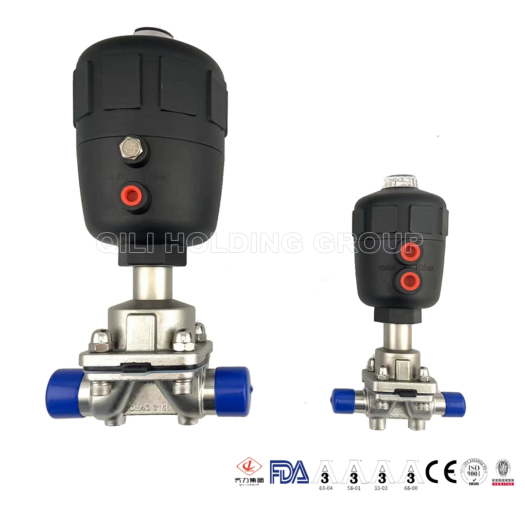 hygienic pneumatic diaphragm valves