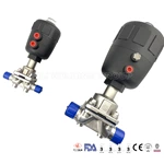 pneumatically operated sanitary diaphragm valves
