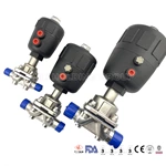 pneumatically operated sanitary diaphragm valves