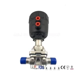 clamp end diaphragm valves with pneumatic actuator
