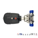 clamp end diaphragm valves with pneumatic actuator