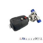 clamp end diaphragm valves with pneumatic actuator