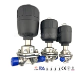 clamp end diaphragm valves with pneumatic actuator