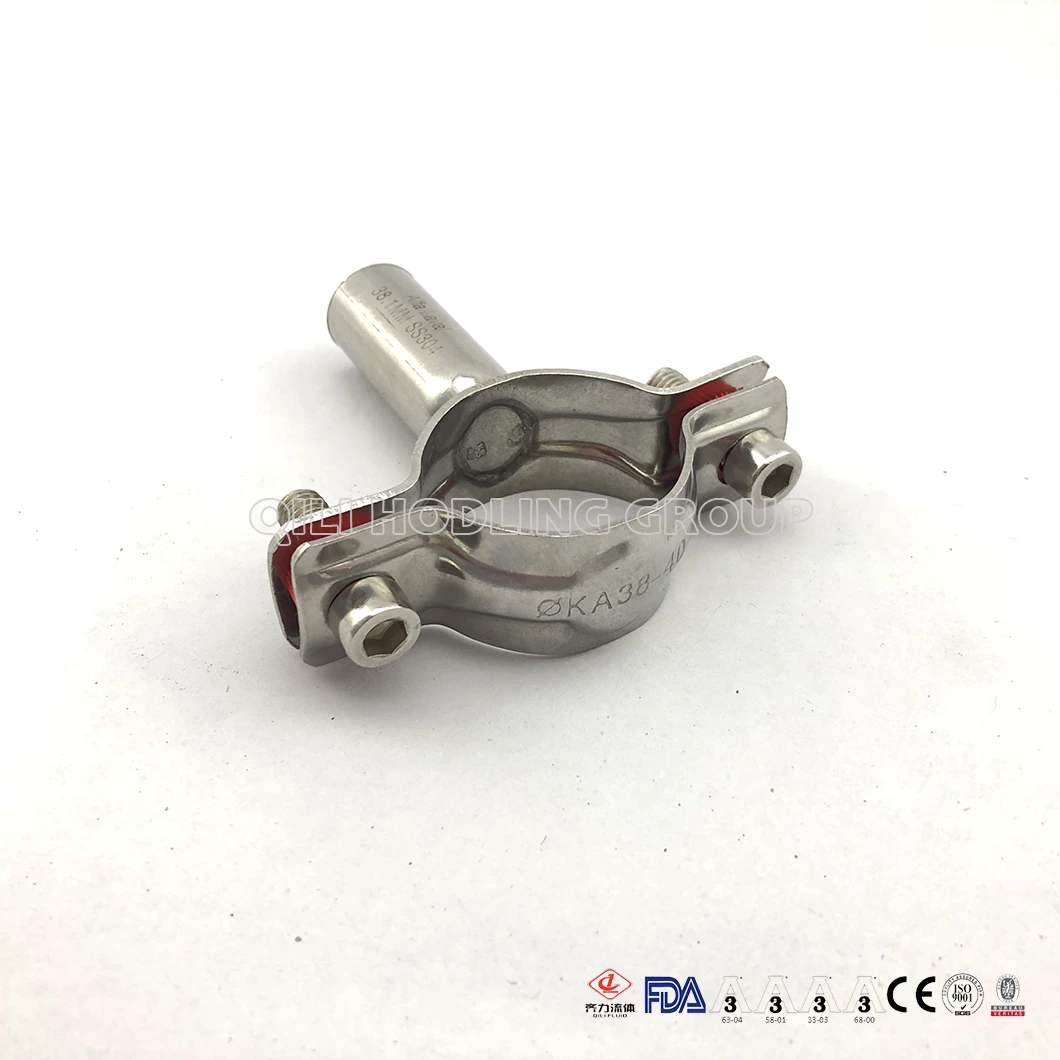304 316L Sanitary Stainless Steel Pipe Holder with Tube