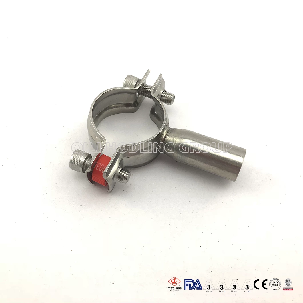 304 316L Sanitary Stainless Steel Pipe Holder with Tube
