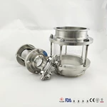 304/316L Sanitary Stainless Steel liquid level tank Sight Glass/Column Sight Glass