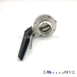 304L/316L Plastic/Stainless Steel Handle Muitl Position Weld End Butterfly Valves