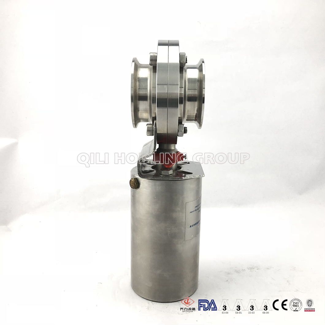 High Quality Factory Price 304/316L Sanitary Stainless Steel Pneumatic Butterfly Valve