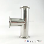 High Quality Sanitary Stainless Steel Clamped Equal Straight Tee