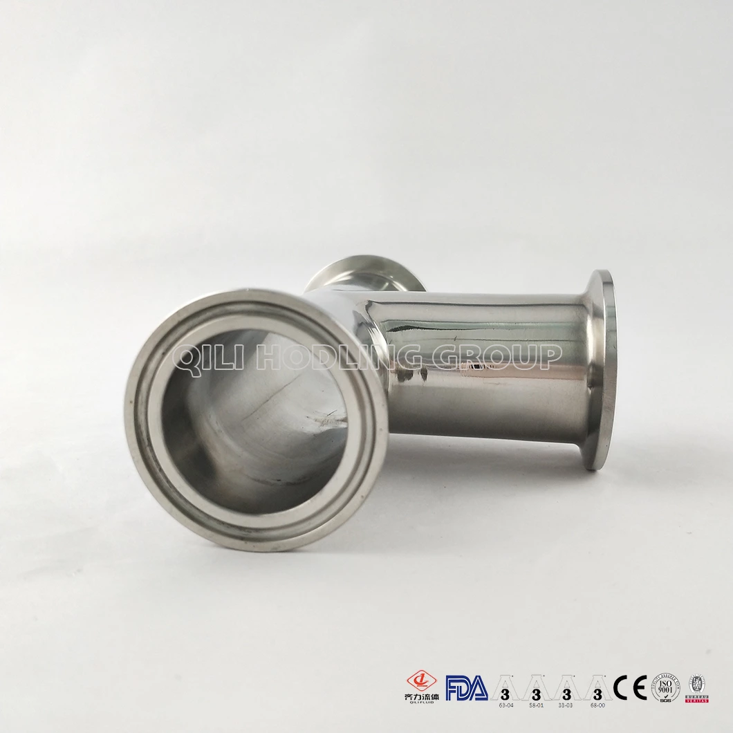 High Quality Sanitary Stainless Steel Clamped Equal Straight Tee