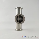 High Quality Sanitary Stainless Steel Clamped Equal Straight Tee