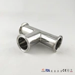 High Quality Sanitary Stainless Steel Clamped Equal Straight Tee