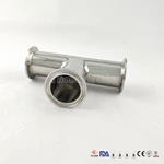 High Quality Sanitary Stainless Steel Clamped Equal Straight Tee