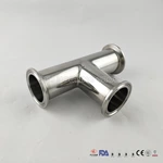High Quality Sanitary Stainless Steel Clamped Equal Straight Tee