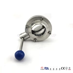 Hygienic Manual Stainless Steel Thread Welded Butterfly Valve