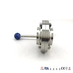 Hygienic Manual Stainless Steel Thread Welded Butterfly Valve