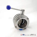 Hygienic Stainless Steel Three Pieces Butterfly Valves