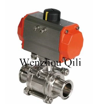 Hygienic Stainless Steel Tri Clamp Pneumatic Ball Valve