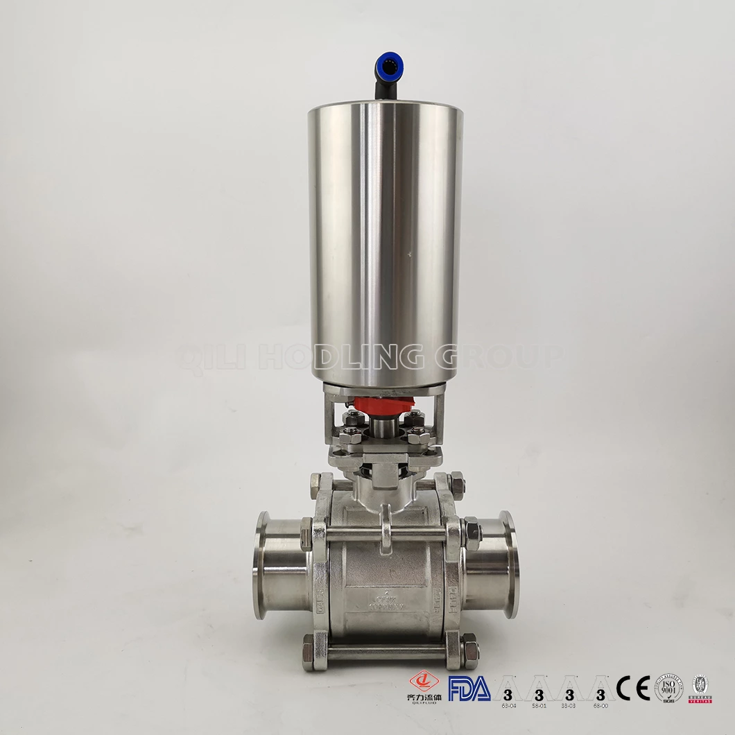 Hygienic Stainless Steel Tri Clamp Pneumatic Ball Valve