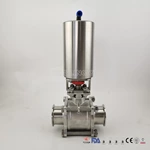 Hygienic Stainless Steel Tri Clamp Pneumatic Ball Valve