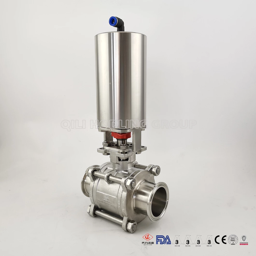 Hygienic Stainless Steel Tri Clamp Pneumatic Ball Valve
