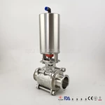 Hygienic Stainless Steel Tri Clamp Pneumatic Ball Valve