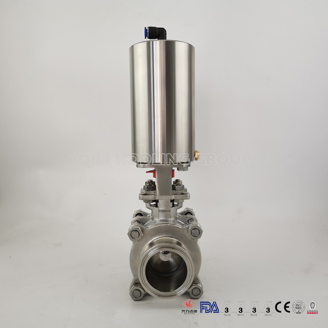 Hygienic Stainless Steel Tri Clamp Pneumatic Ball Valve