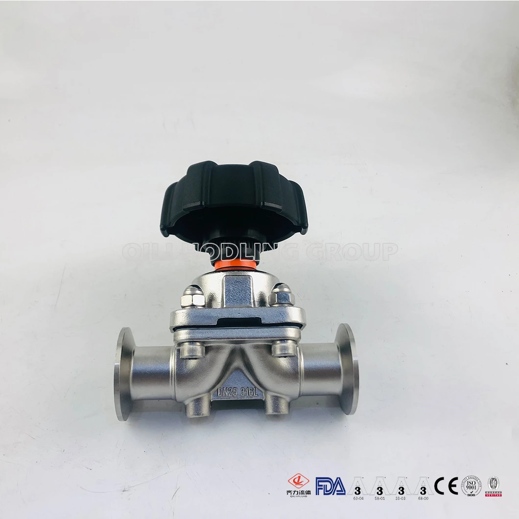 Hygienic Stainless Steel Valves 316L Diaphragm Valve For Pharmacy